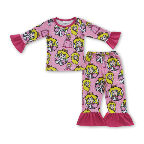 GLP0611 toddler girl clothes girl winter pajamas set