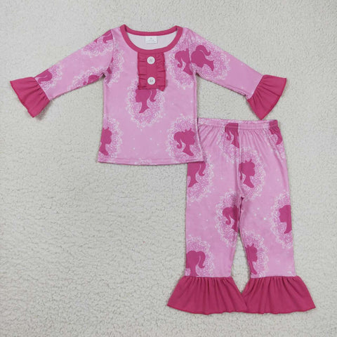 GLP0646 toddler girl clothes girl winter pajamas set