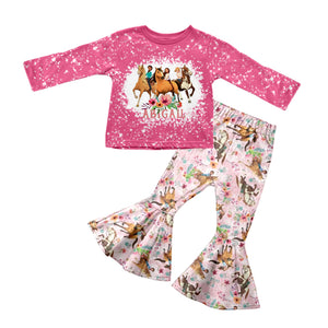 GLP0772 pre-order toddler girl clothes horse girl winter outfit