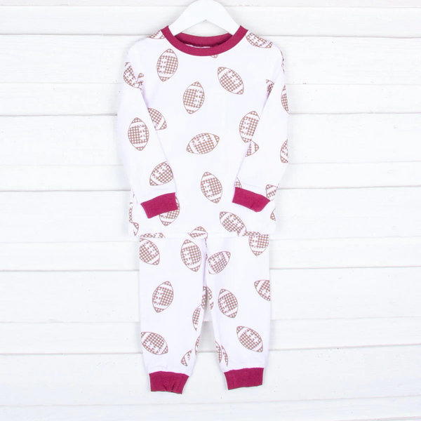 GLP0793 toddler girl clothes football girl winter pajamas set