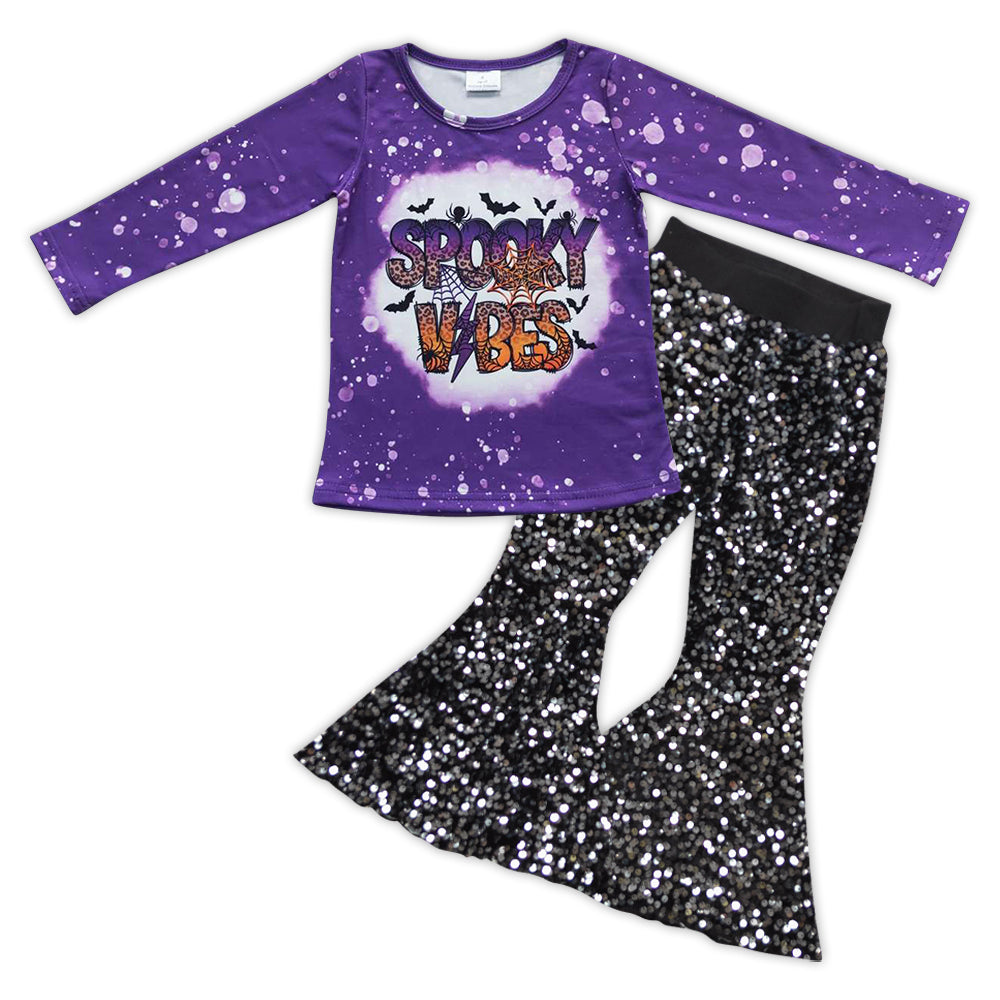 GLP0800 baby girl clothes spooky vibes girl halloween outfit
