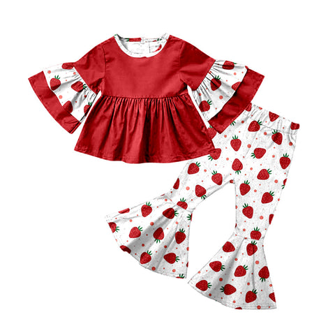 GLP0890 pre-order toddler girl clothes strawberry girl winter outfit