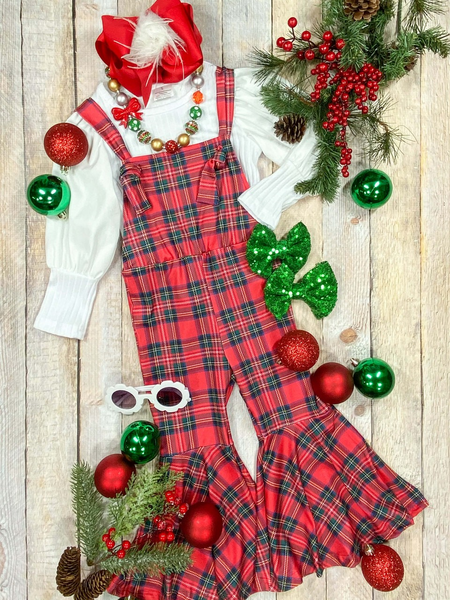 GLP0926 toddler girl clothes girl christmas outfit jumpsuit+shirt 1