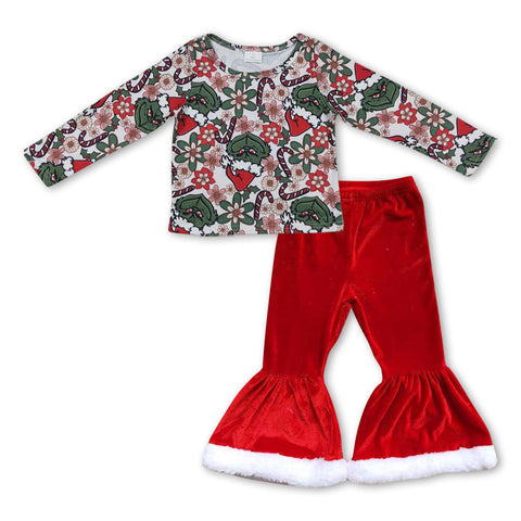 GLP0931 toddler girl clothes Christmas winter outfit 1