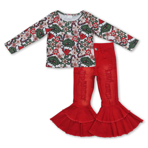 GLP0934 toddler girl clothes Christmas winter outfit 4