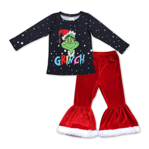 GLP1012 toddler girl clothes girl christmas outfit