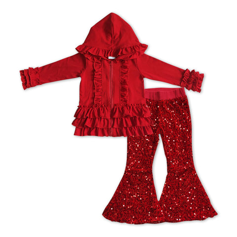 GLP1048 RTS toddler girl clothes girl winter outfit baby girl christmas outfit