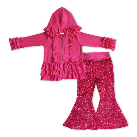 GLP1049 RTS toddler girl clothes girl winter outfit baby girl valentines day outfit