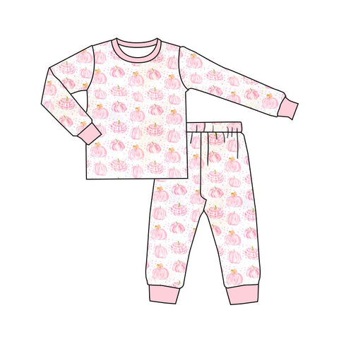 GLP1188 pre-order toddler girl clothes pumpkin girl winter pajamas outfit-2024.5.27