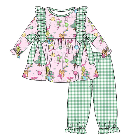 GLP1189 pre-order toddler girl clothes cartoon girl christmas outfit-2024.5.27