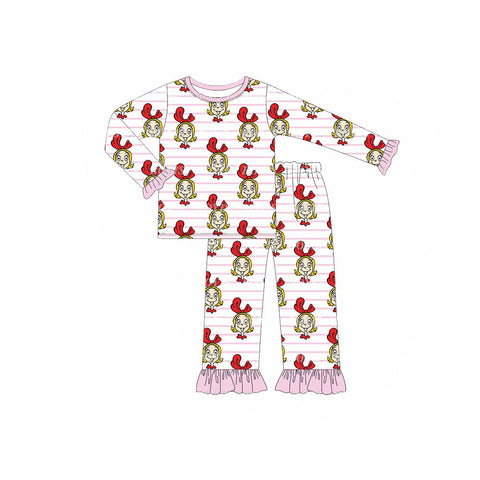 GLP1193 pre-order  toddler girl clothes cartoon girl christmas pajamas set 2024.5.29