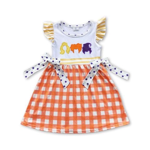 GSD0382 baby girl clothes embroidery girl halloween dress