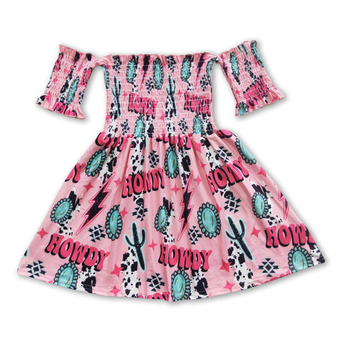 GSD0388 baby girl clothes western howdy girl summer dress