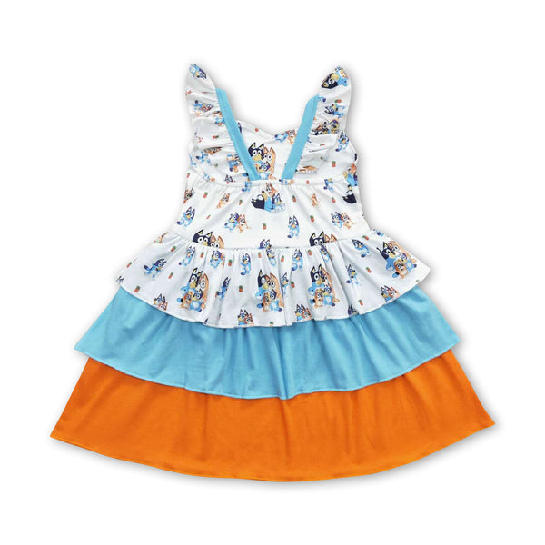 GSD0396 toddler girl clothes cartoon girl party dress