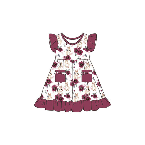 GSD0496 pre-order baby girl clothes floral girl summer dress