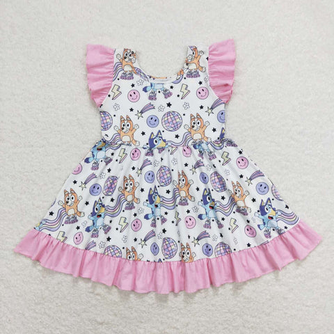 GSD1062 RTS toddler girl clothes cartoon girl summer dress