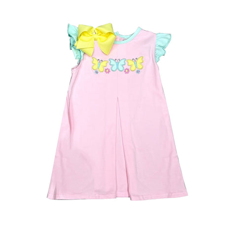 GSD1198 pre-order toddler clothes butterfly baby girl summer dress