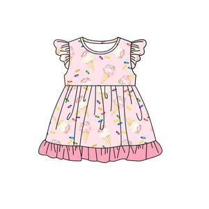 GSD1203 pre-order toddler clothes ice cream baby girl summer dress