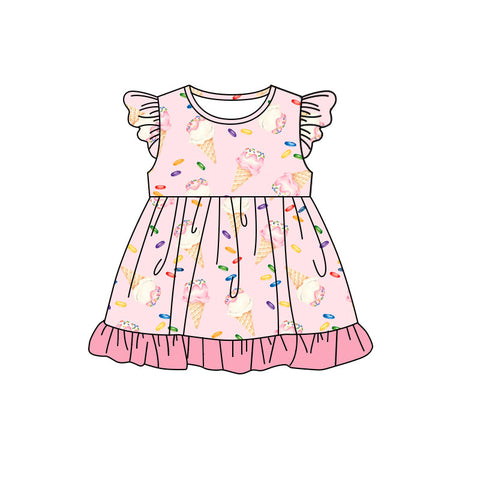 GSD1203 pre-order toddler clothes ice cream baby girl summer dress