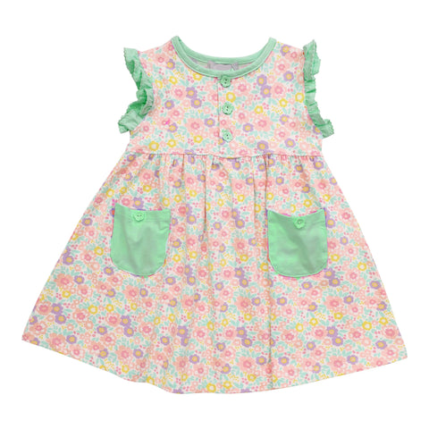 GSD1217 pre-order toddler clothes floral baby girl summer dress