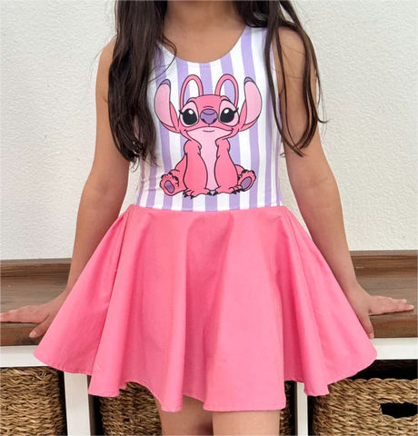 GSD1219 pre-order baby girl clothes cartoon  toddler girl summer dress