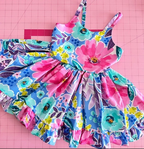 GSD1226 pre-order baby girl clothes flower toddler girl summer dress