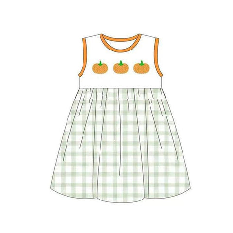 GSD1268 pre-order toddler clothes pumpkin baby girl halloween dress