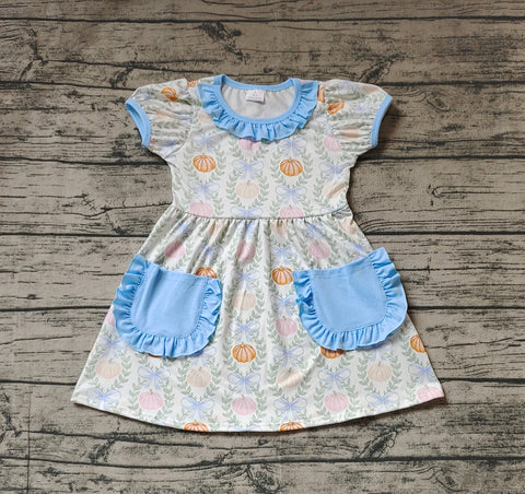 GSD1269 pre-order toddler clothes pumpkin baby girl halloween dress