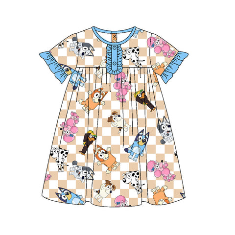 GSD1315 pre-order baby girl clothes cartoon dog toddler girl  summer dress-2024.5.15