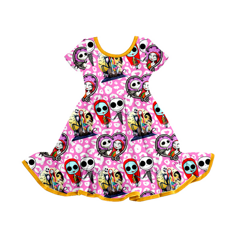 GSD1317 pre-order baby girl clothes skull toddler girl halloween dress-2024.5.16