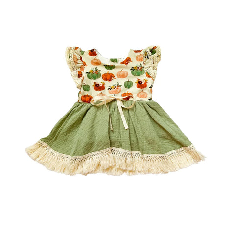 GSD1326 pre-order baby girl clothes pumpkin toddler girl summer dress-2024.5.27