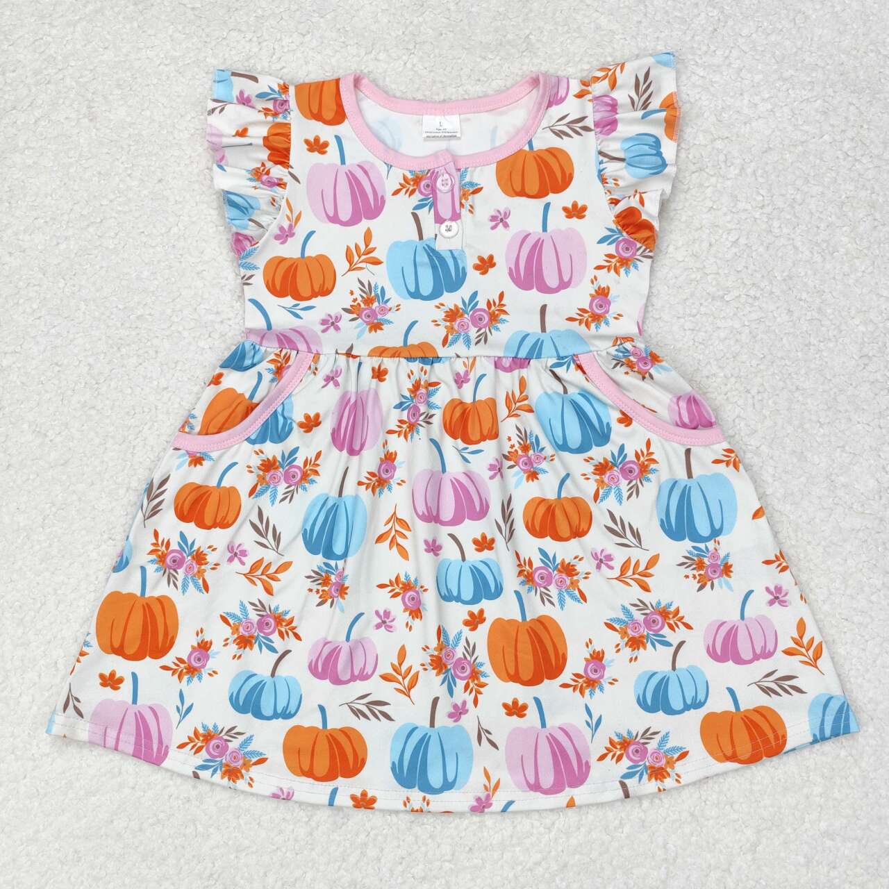 GSD1332 RTS baby girl clothes pumpkin toddler girl summer dress