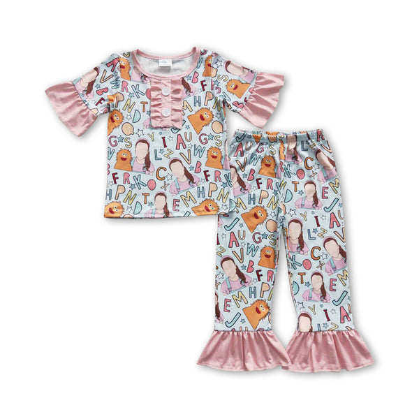 GSPO0669 baby girl clothes girl pajamas set