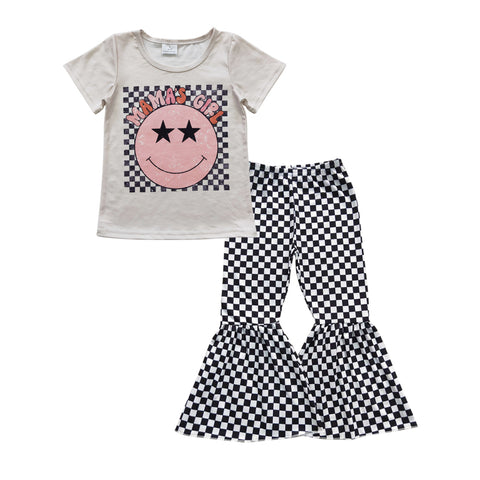 GSPO0682 toddler girl clothes girl belll bottom outfit
