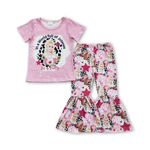 GSPO0719 toddler girl clothes girl bell bottom outfit