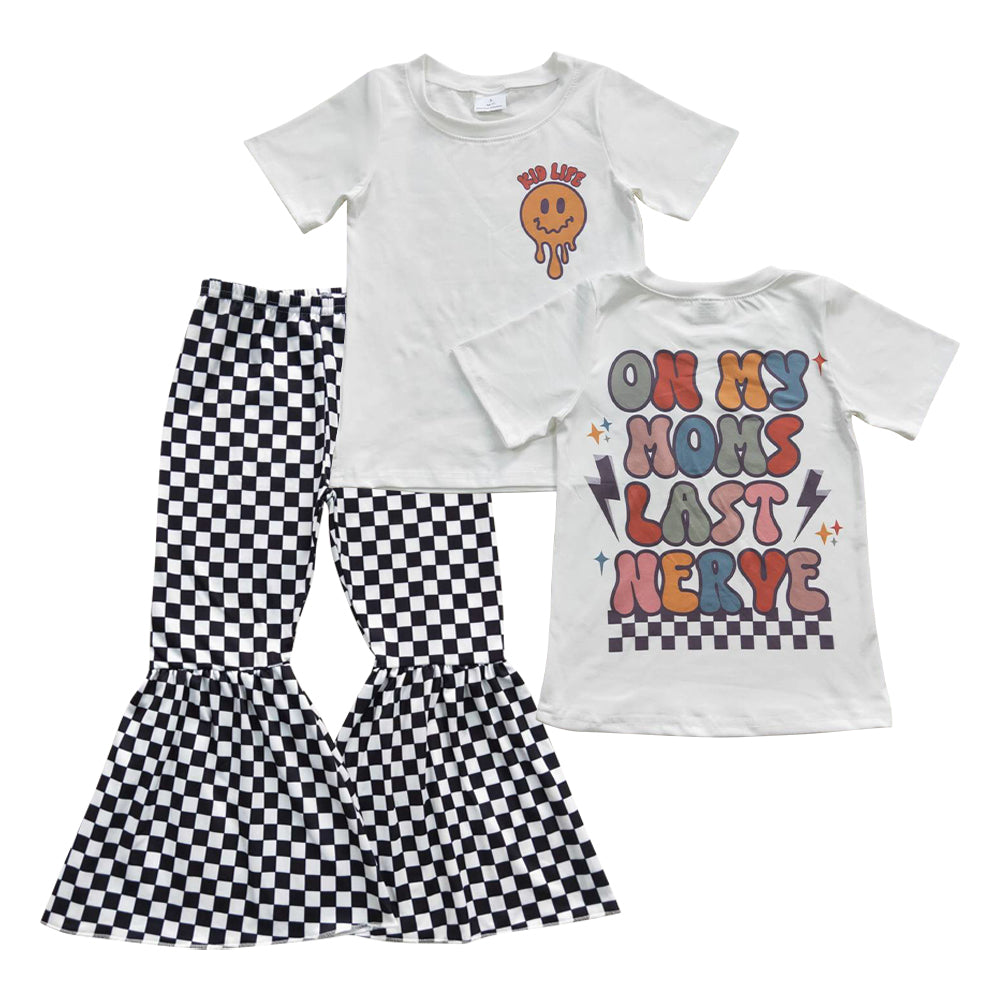 GSPO0826 toddler girl outfits girl bell bottom outfit