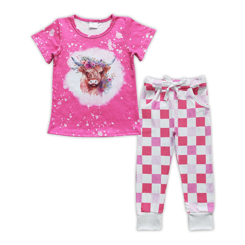 GSPO0911 toddler girl clothes pink girl fall outfit