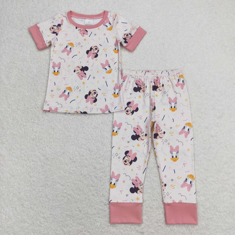 GSPO1390 RTS baby girl clothes cartoon mouse girl fall spring outfit