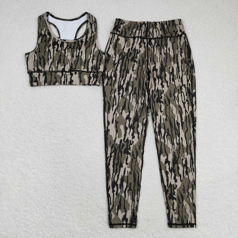 GSPO1461 RTS adult clothes camouflage adult woman yoga wear 2 S-XL