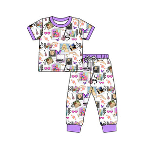 GSPO1492 pre-order 3-6M to 7-8T baby clothes singer 1989 fall spring pajamas set