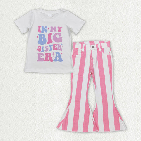 GSPO1596 baby girl clothes 1989 singer girl  bell bottoms jeans outfits