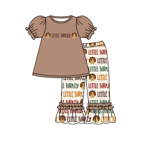 GSPO1609 pre-order baby girl clothes little turkey girl thanksgiving day outfit-2024.5.27
