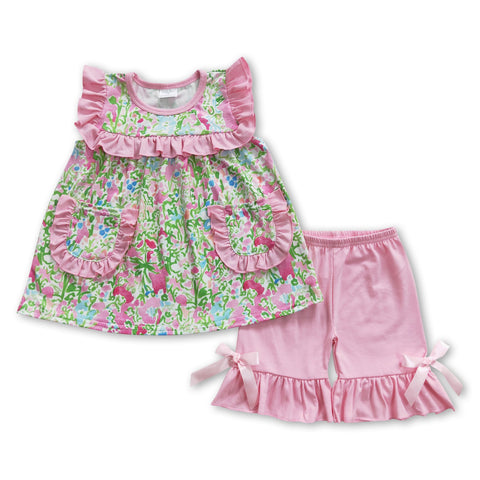 GSSO0338 toddler girl clothes summer shorts set