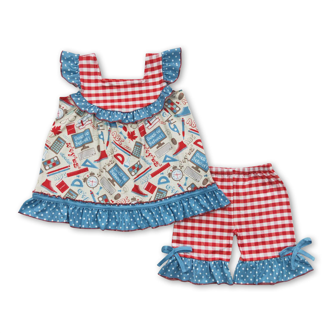 GSSO0345 toddler girl clothes back to school set