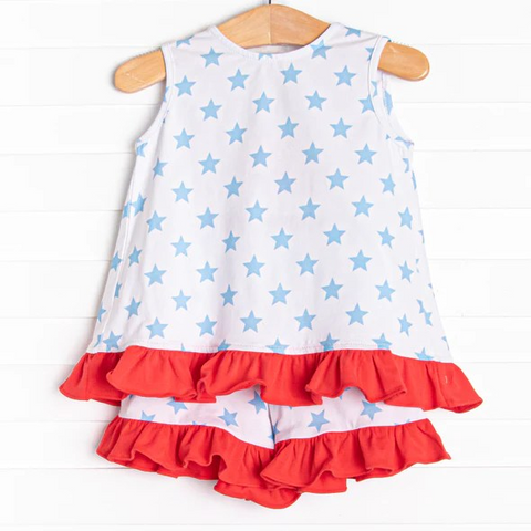 GSSO1217  pre-order baby girl clothes patriotic toddler girl summer outfit