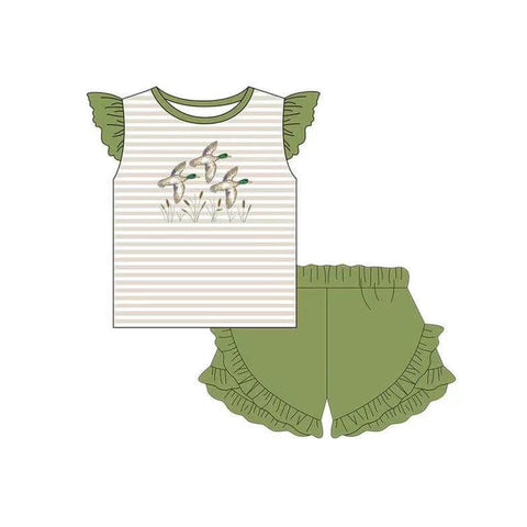 GSSO1285 pre-order baby girl clothes mallard toddler girl summer outfit