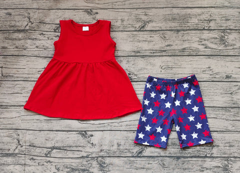 GSSO1302 pre-order baby girl clothes 4th of July patriotic toddler girl summer outfit