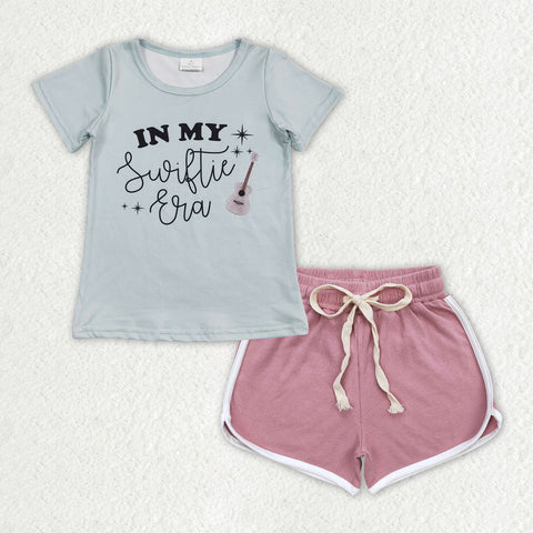 GSSO1322 baby girl clothes 1989 singer shirt+cotton shorts toddler girl summer outfit 12