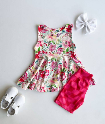 GSSO1415 pre-order baby girl clothes flower  toddler girl summer outfit-2024.5.27