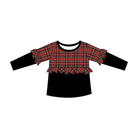 GT0211 pre-order todder girl clothes plaid girl winter top